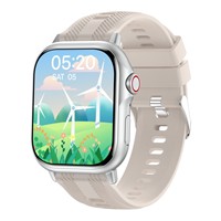 Montre connectée unisexe à écran tactile intégral pour appels, étanche, Android, en plastique, tendance, avec podomètre et moniteur de fréquence cardiaque pour le sport