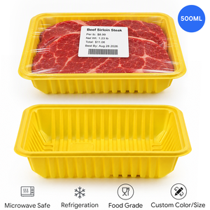 ถาดบรรจุภัณฑ์อาหารแบบปิดผนึก PP สำหรับขายส่ง เหมาะสำหรับเนื้อสด อาหารทะเล ผลไม้ ผัก ถาดพลาสติกแบบใช้แล้วทิ้งสำหรับซุปเปอร์มาร์เก็ต รับผลิตตามสั่ง - Product Image 1