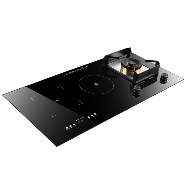 Hybrid Gas Induction Electric Cooktop Built-In/Table Top 2 Burners Flame Failure Safety Energy Efficient Class A+ Household Use