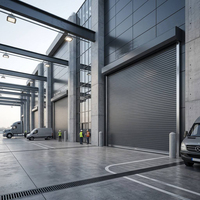Porte à enroulement isolée en gros pour la construction commerciale, porte roulante en acier coloré de haute qualité