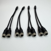 Konektor GX12 GX16 Plug 1 ke 2 Arah Y Splitter 4Pin Paralel Konektor Penerbangan Male dan Female Kabel Ekstensi Sensor Solar PV CCTV
