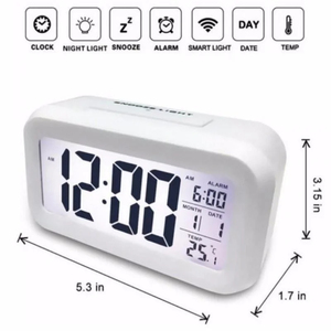 LED Digital Alarm Clock Backlight Snooze Data Time <b>Calendar</b> Desktop Multifunction <b>Electronic</b> Backlight Table Clock - Product Image 2