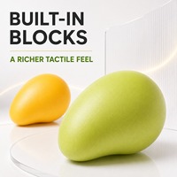 Blocs de construction à changement de température, Balle mango faite à la main, Jouet musical à rebond lent anti-stress, Jouet à presser