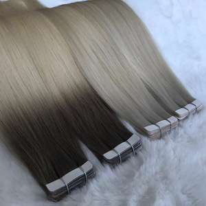 Vierge Os Droite Naturel Humain Bande Extension De Cheveux En Gros Double Dessiné Remy Extensions De Cheveux Bande Dans Le Vendeur - Product Image 3