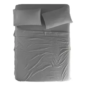 Viasoft lavate fogli King Size grigiastre Vianney Design in tessuto semplice - Product Image 2