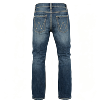 Jeans slim bootcut pour homme, taille basse, en coton et élasthanne, denim rétro western, cinq poches, décontracté