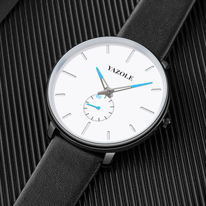 YAZOLE <span class=keywords><strong>D</strong></span> 574 meilleure vente loisirs hommes montres petit deuxième cadran montres à quartz personnalisées qualité bracelet en cuir <span class=keywords><strong>montre</strong></span>-bracelet en gros - Product Image 4