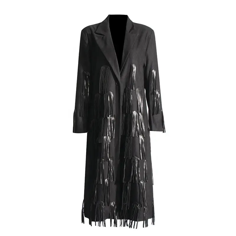 OULAIYADI stile sfilata australiano moda primavera nuovo Design giacca a vento in pelle con nappa giacca a vento da donna