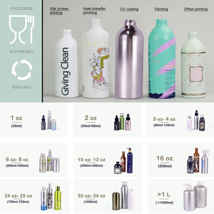 Tùy chỉnh in rỗng nhôm mỹ phẩm Lotion chai kim loại bao bì 100ml 300ml 400ml 500ml Bạc phèn chai với vít nắp - Product Image 5