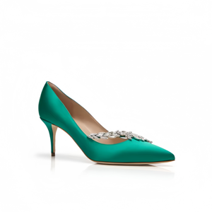 Nuevos Zapatos de Tacón Alto de Diseñador de Lujo para Mujer, Zapatos Vintage con Cristales en Forma de Espiga, Zapatos de Tacón de Aguja con Punta en Pico para Damas, Zapatos de Banquete - Product Image 1