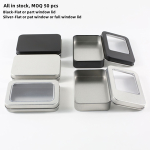 Hộp Thiếc Kim Loại Hình Chữ Nhật Nhỏ Hình Chữ Nhật Màu Bạc Trơn In <span class=keywords><strong>Logo</strong></span> Tùy Chỉnh Hộp Thiếc Có Cửa Sổ Cho <span class=keywords><strong>USB</strong></span> - Product Image 6