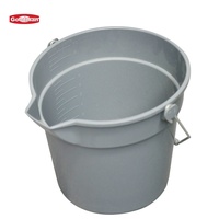 Cubos de Limpieza Redondos de Plástico PP Ecológicos de 10L de Capacidad, Color Personalizado, Aptos para Agua Hirviendo, Comerciales, para Mopa, Goodman JA3004