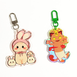 พวงกุญแจอะนิเมะอีพ็อกซี่อะคริลิคสีสันสดใสที่กำหนดเอง - Product Image 2