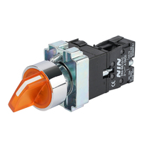 Interrupteur à bascule électronique auto-réinitialisable NIN 22 mm, bouton-poussoir momentané vert, 1NO 1NC 10A IP65 380V, alliage de zinc ignifuge