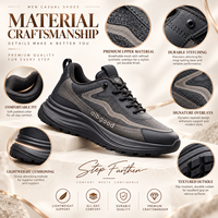 Baskets basses noires pour hommes, à semelle épaisse et robuste, à lacets, en cuir synthétique, avec empiècements ondulés, style athleisure, chaussures décontractées pour hommes