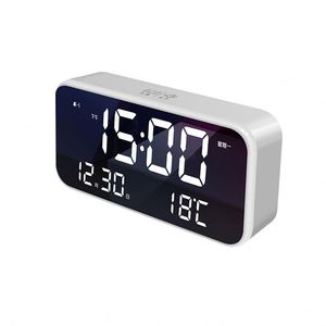 Large OLED Screen Android LED Alarm Clock Temperature Display Date/Day Multiple Alarms 7-Day Battery Life Modern Minimalist Bar - Product Image 2