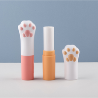 Vente flash : contenants à gloss à lèvres 4g, vides, mignons, en forme de patte de chat, emballage pour baume à lèvres, tubes à rouge à lèvres en plastique créatifs, bouchon à vis