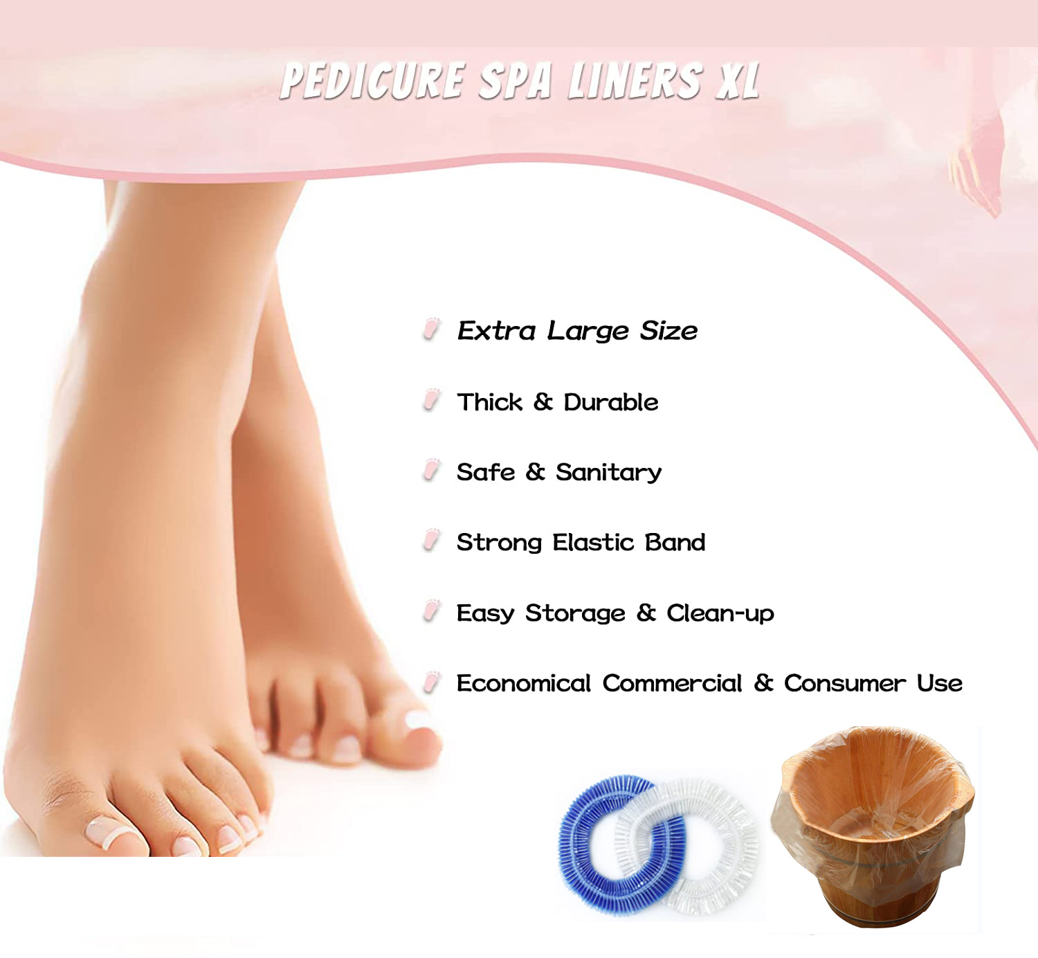 Disposable Waterproof Plastic Ldpe Spa Liner For Pedicure Chairs Spa