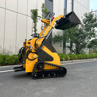 Mini Caricatore Frontale Compatto, Skid Steer Loader 4x4 a Trazione Integrale, Diesel Certificato EPA Tier 4 con Trivella, Alta Efficienza per l'Agricoltura