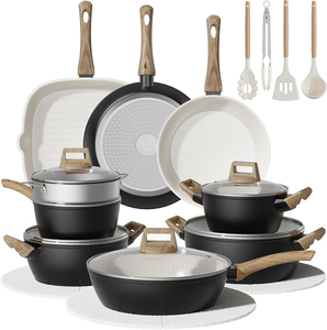 High Quality Cooking Pots And Pans Glass Lids Bakelite Handles Gas <b>Induction</b> Stoves Green Ceramic <b>Cookware</b> <b>Set</b> - Product Image 1