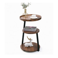 Table basse moderne en métal multi-niveaux pour chambre à coucher, canapé, salon, petit appartement ou maison de location