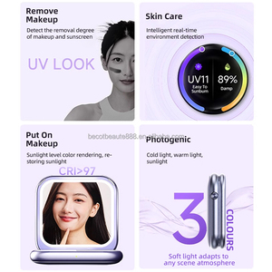 <span class=keywords><strong>Becot</strong></span> Beaute Outils de maquillage UVLOOK UV Miroir Maquillage Crème solaire Observation Miroir cosmétique Technologie intelligente Caméra UV Test de protection solaire - Product Image 1