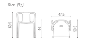 Chaise de café de style moderne ensemble de chaises de salle à manger en plastique 6 chaises empilables pour l'entrée de l'appartement à la maison ou la décoration de café de bar à la maison