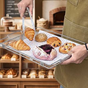 Food Grade PE Single-Sided Grease Proof <b>Biodegradable</b> Eco-Friendly Kraft <b>Paper</b> Liners Custom Printed Bakery Fast Food Tray - Product Image 6