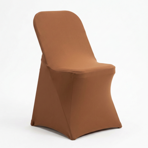 Funda de Silla Plegable de Spandex Resistente en Color Terracota, Ajustable y Elástica, para Bodas, Hoteles y Eventos, Reutilizable - Product Image 1