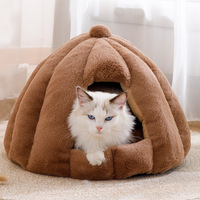 Coussin souple en peluche pour animaux de compagnie, solide, apaisant, auto-chauffant pour chats d'intérieur, mousse de sommeil, velours côtelé, caoutchouc, bentonite, fausse fourrure