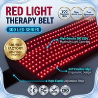 Terapi Cahaya Merah Inframerah Genggam 300 LED Besar, Pembalut Pemanas Tubuh, Kepala, Kaki 80x36cm, Sabuk Bantalan Konvertibel untuk Kuda, Anjing, Manusia
