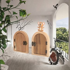 Adhesivos Decorativos de Pared con Marco de Interruptor de Madera Ecológicos y Creativos, Decoración Anti-Impactos para Bebés, Enchufe de Bambú Moderno - Product Image 3