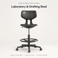 Chaise de laboratoire médical hospitalier ergonomique, tabouret réglable anti-statique