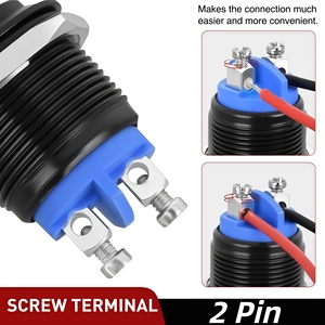 12mm 16mm 19mm 22m Metal Düz Başlı Basmalı Düğme Anahtarı, Paslanmaz Çelik Anlık Dokunmatik Anahtar, Araba Kornası/Çalırtıcı Kontak Anahtarı - Product Image 4
