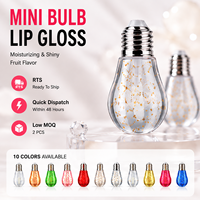 Gloss à lèvres RTS 8ml effet ampoule, huile à lèvres changeante de couleur avec feuille d'or, 10 styles, faible MOQ 3 pièces, vente en gros, logo personnalisé