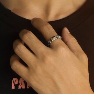 Anello Regolabile Hip Hop con Pietra dei Desideri per Uomo e Donna, Anelli con Runa Dorata e Texture Meteorite per Regalo di Gioielleria - Product Image 4