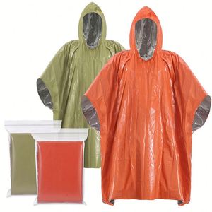 Impermeable Térmico con Capucha, Reflectante, de Aislamiento Térmico, Poncho de Emergencia de Aluminio Mylar para Supervivencia, con Logotipo Personalizado - Product Image 1