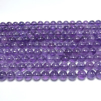 Cuentas de Amatista Natural de Alta Calidad AAA de 6mm, 8mm y 10mm, Venta al Por Mayor a Precio de Fábrica para la Fabricación de Joyería DIY