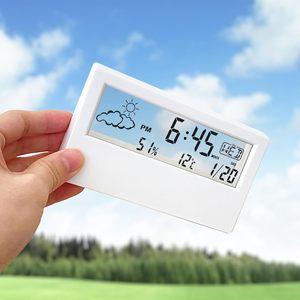 Reloj Despertador Digital LCD Transparente con Logotipo Personalizable, Diseño Moderno, Calendario Electrónico, Temperatura, para Sala de Estar y Cocina - Product Image 2