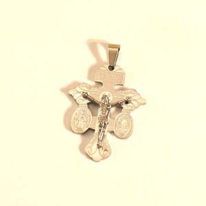 Crocifisso Cattolico in Acciaio Inossidabile Antiossidante con Pendente di Gesù, Croce Sacra del Perdono - Product Image 3