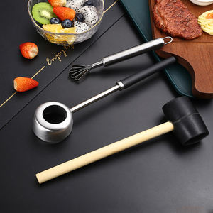 Logo personnalisable ménage poinçon en acier inoxydable grattage multifonction ouvre-bouteilles en métal ouverture coquilles de noix de coco usage domestique - Product Image 4