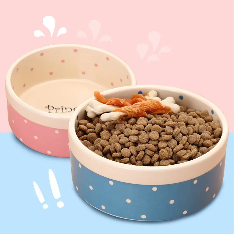 Настраиваемая миска для домашних животных, прочная керамическая миска для еды