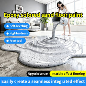 Revêtement de sol auto-nivelant en sable coloré époxy haute dureté décoratif pour sols de style terrazzo sans joint - Product Image 3