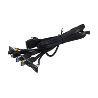 Câble d'extension à montage sur panneau de châssis, double USB 3.0, carte PCB USB 3.1, interrupteur d'alimentation, rallonge audio pour boîtier d'ordinateur
