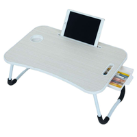 Table de lit portable convertible en métal pour ordinateur portable avec design pliable réglable