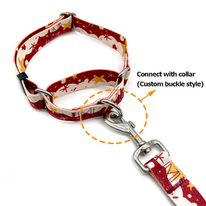 Laisse et collier de marche pour chien avec motif imprimé de logo personnalisé ensemble avec poignée rembourrée - Product Image 4