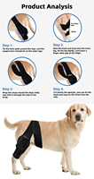 Attelle de genou réglable pour chien avec éclisses métalliques articulées pour le soutien des pattes arrière, manchon protecteur articulaire canin pour la stabilité des ligaments