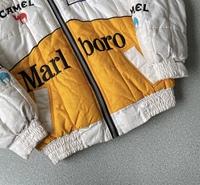 Veste de moto d'hiver matelassée avec logo brodé sur mesure pour hommes veste de course Nascar épaisse et vintage pour hommes
