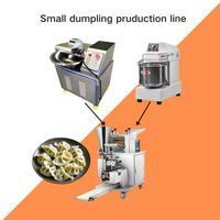 Équipement de production de raviolis pour restaurants commerciaux avec coupeur à bol, mélangeur à pâte et machine automatique de formage de raviolis