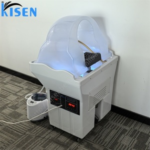 Kisen High-End <b>Head</b> Spa Therapy Sink - Thai & Japanese <b>Style</b> Shampoo Basin with 60L Water Tank Steam Function Easy Mobility - Product Image 3